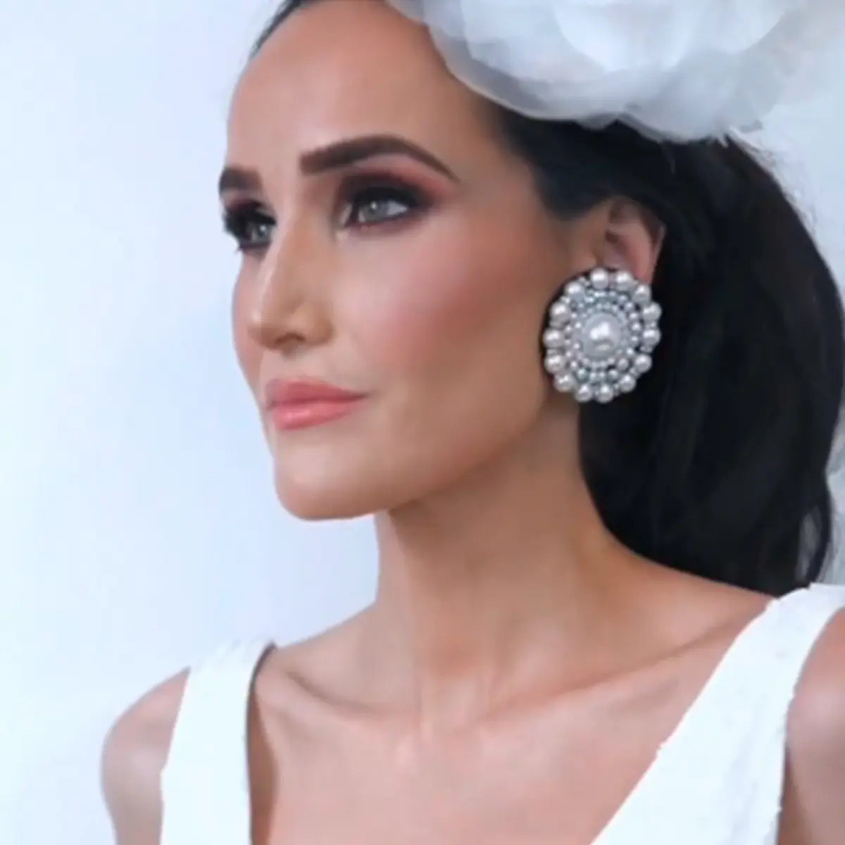 Aretes Medallón Perlas