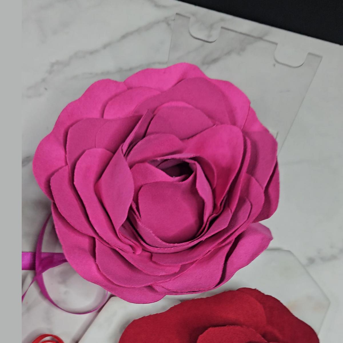 Par de Flores Luisa con correa Denim Flor Mezclilla