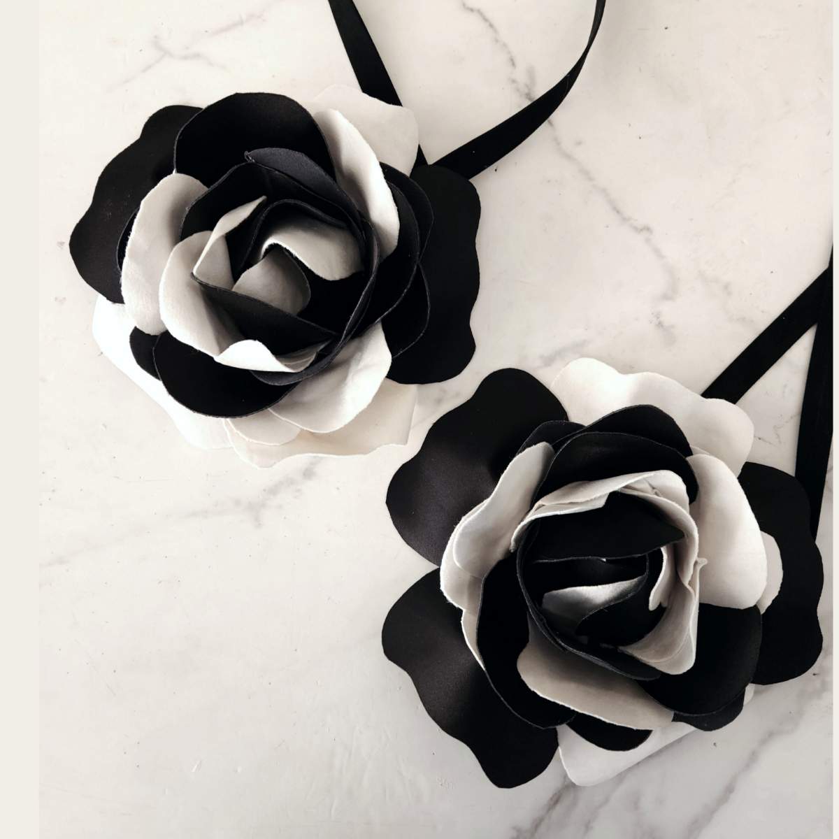 Par de Flores Luisa con correa Denim Flor Mezclilla