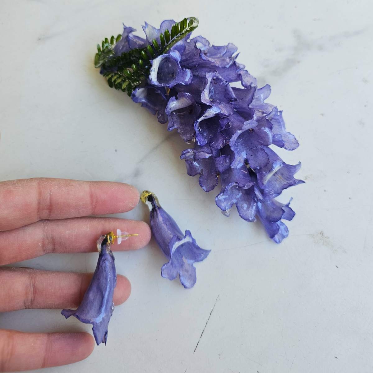 Prendedor Jacaranda Real preservados