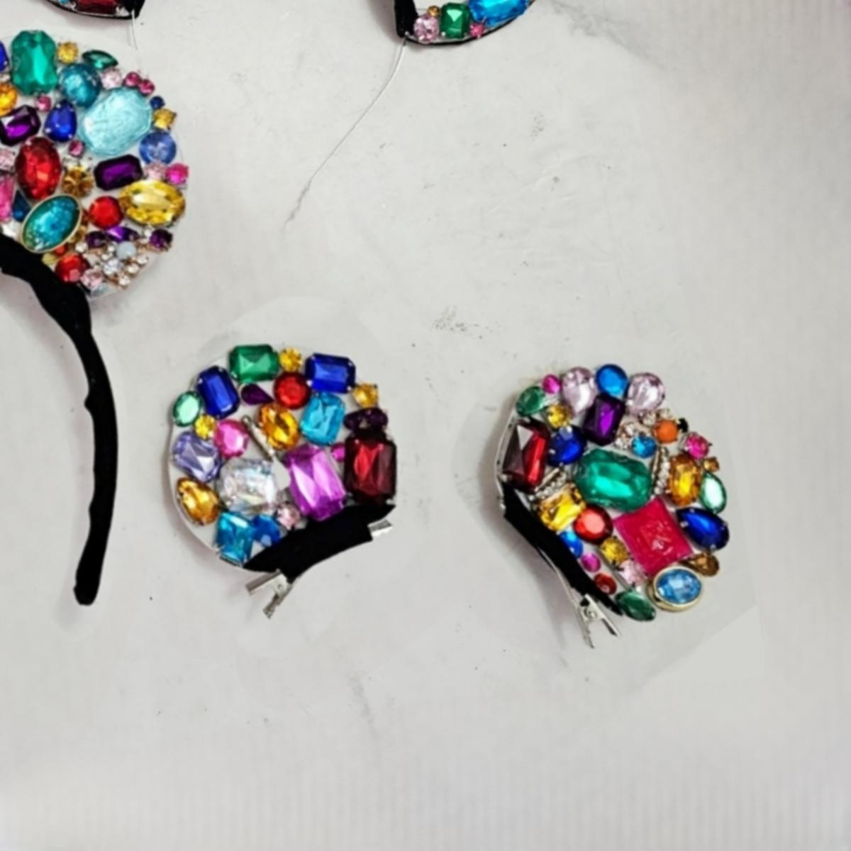 Diadema Orejas Mickey Minnie Cristales