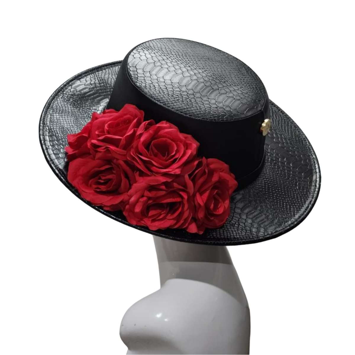 Sombrero Cordobés Scarlett vinipiel negro