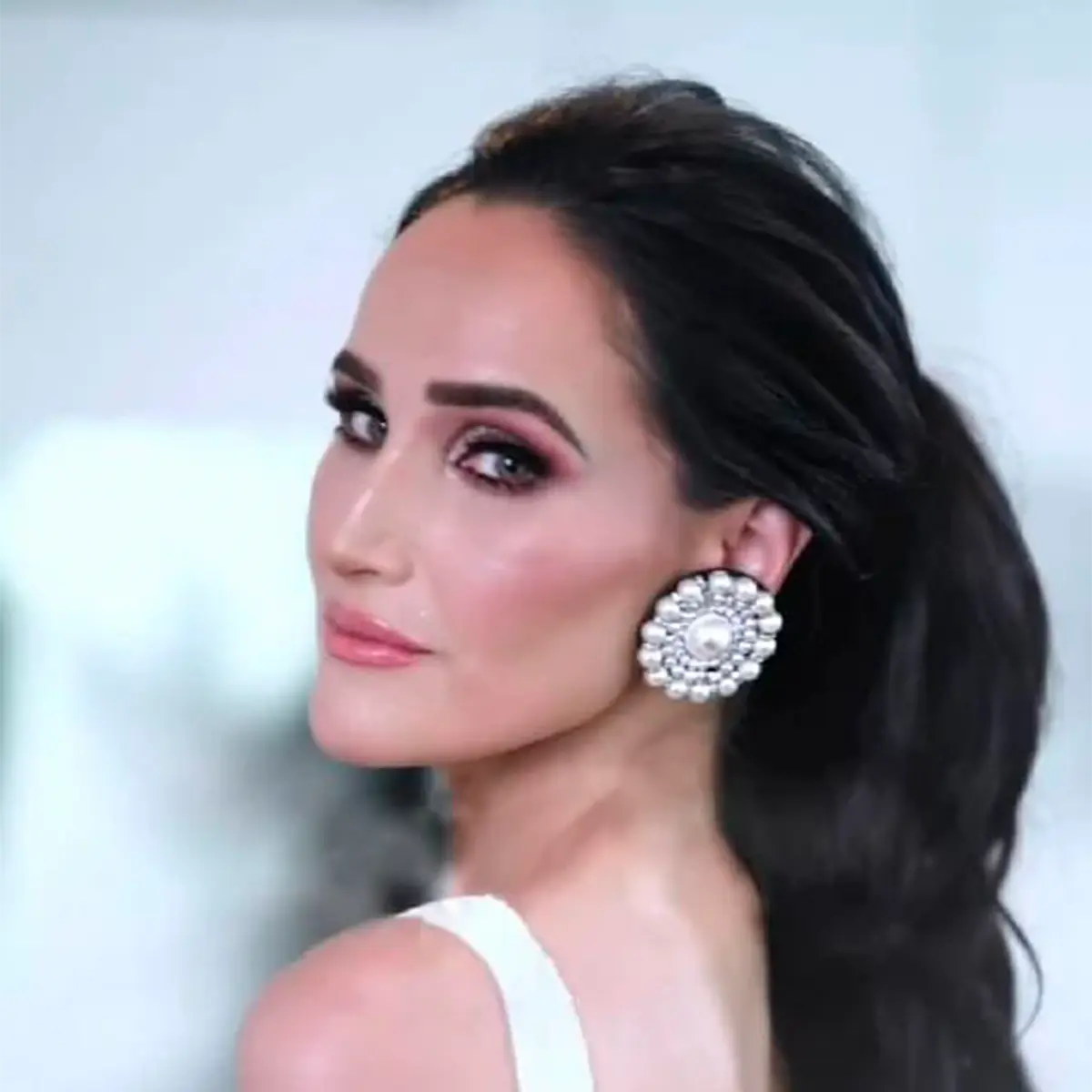 Aretes  Medallón Perlas