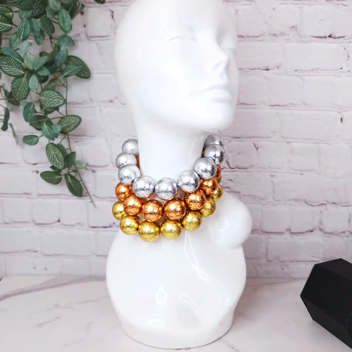 Collar Ariel Rosa Metalizado