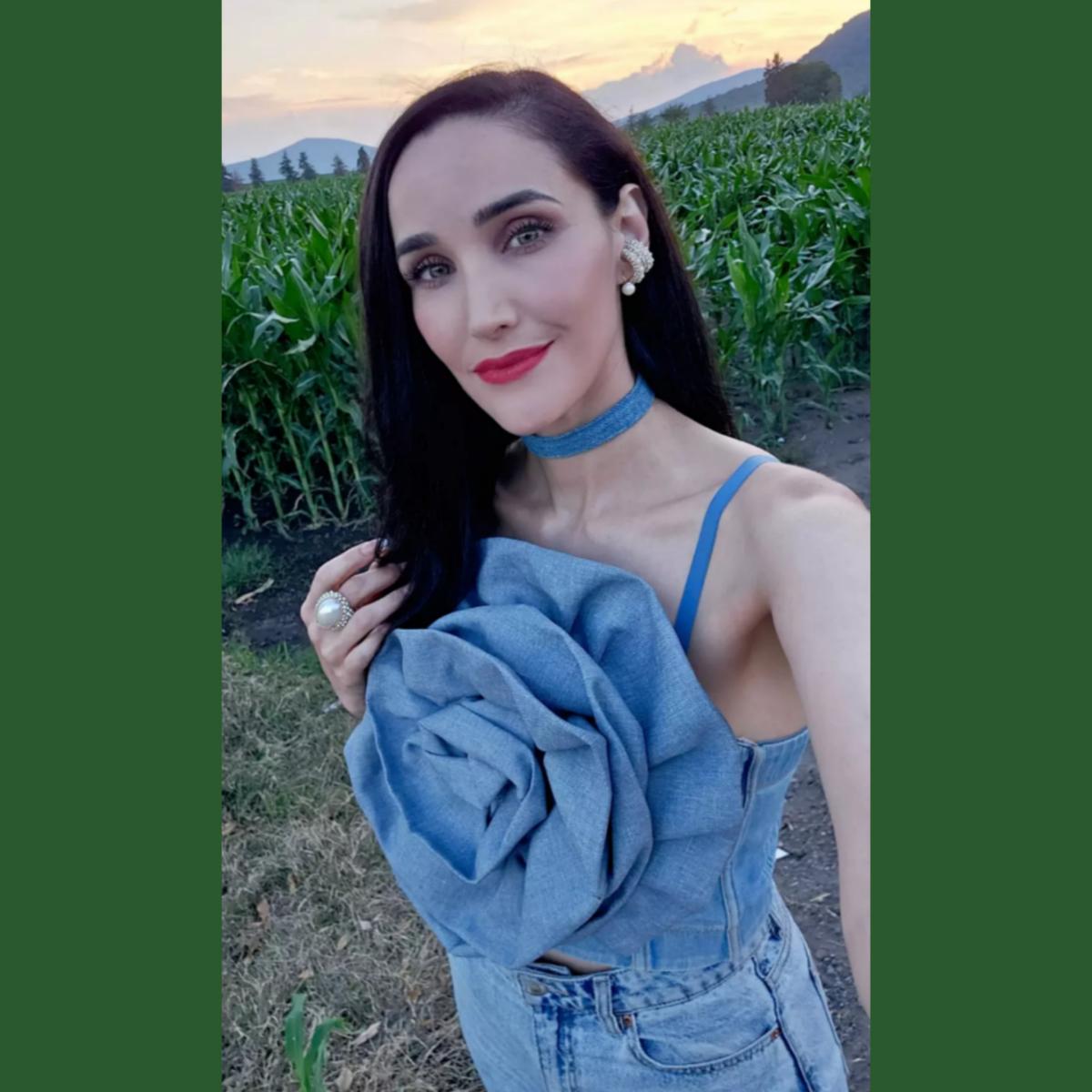 Broche Maxi Flor París Denim