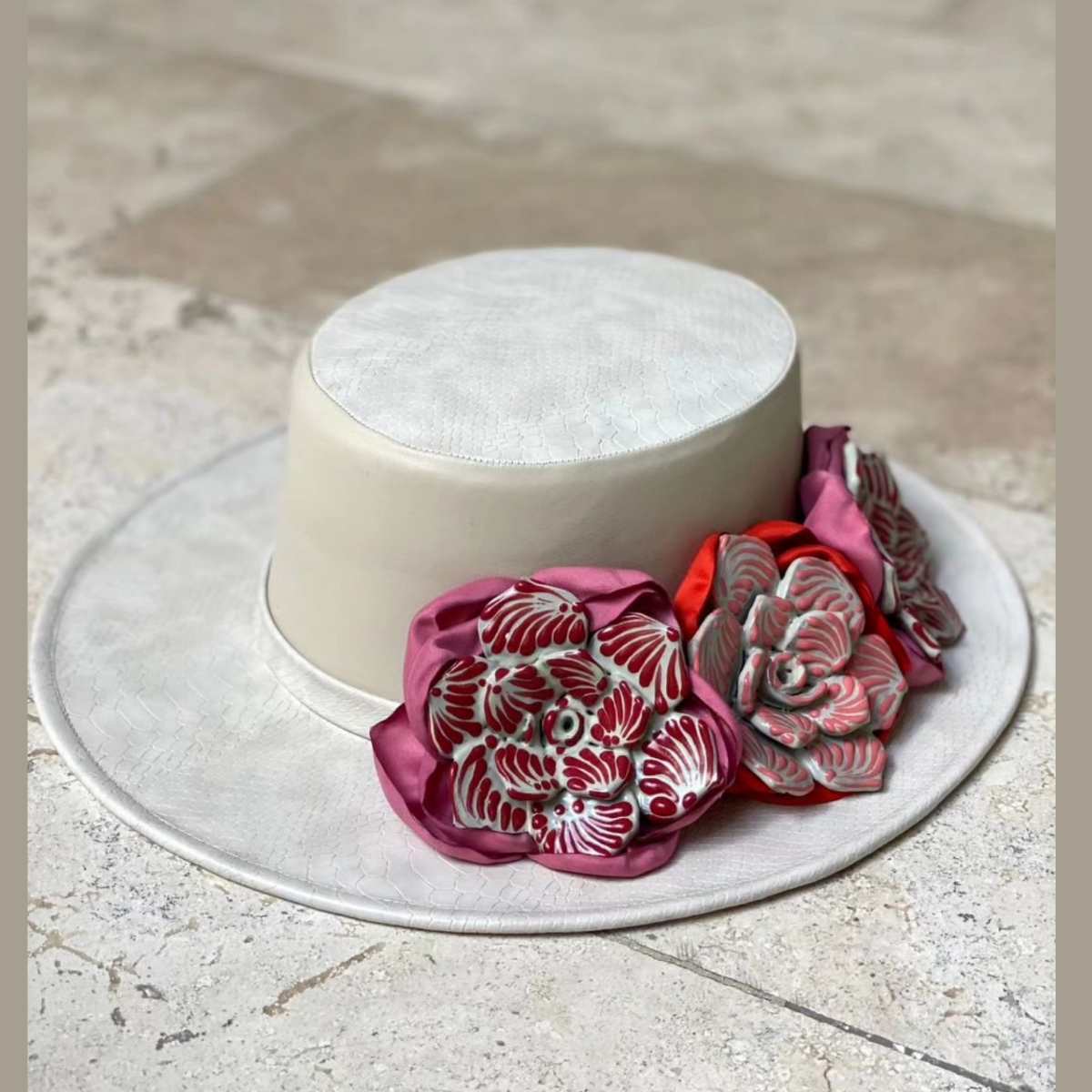 Sombrero Talavera Ivory