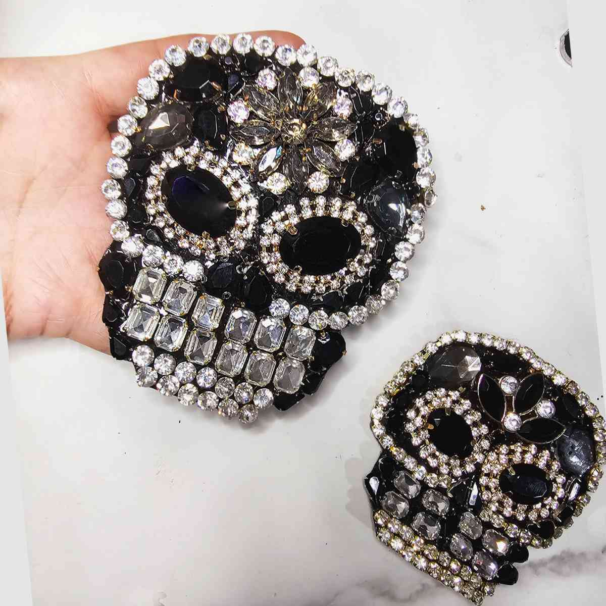Prendedor Calavera cristales Catrina día de Muertos