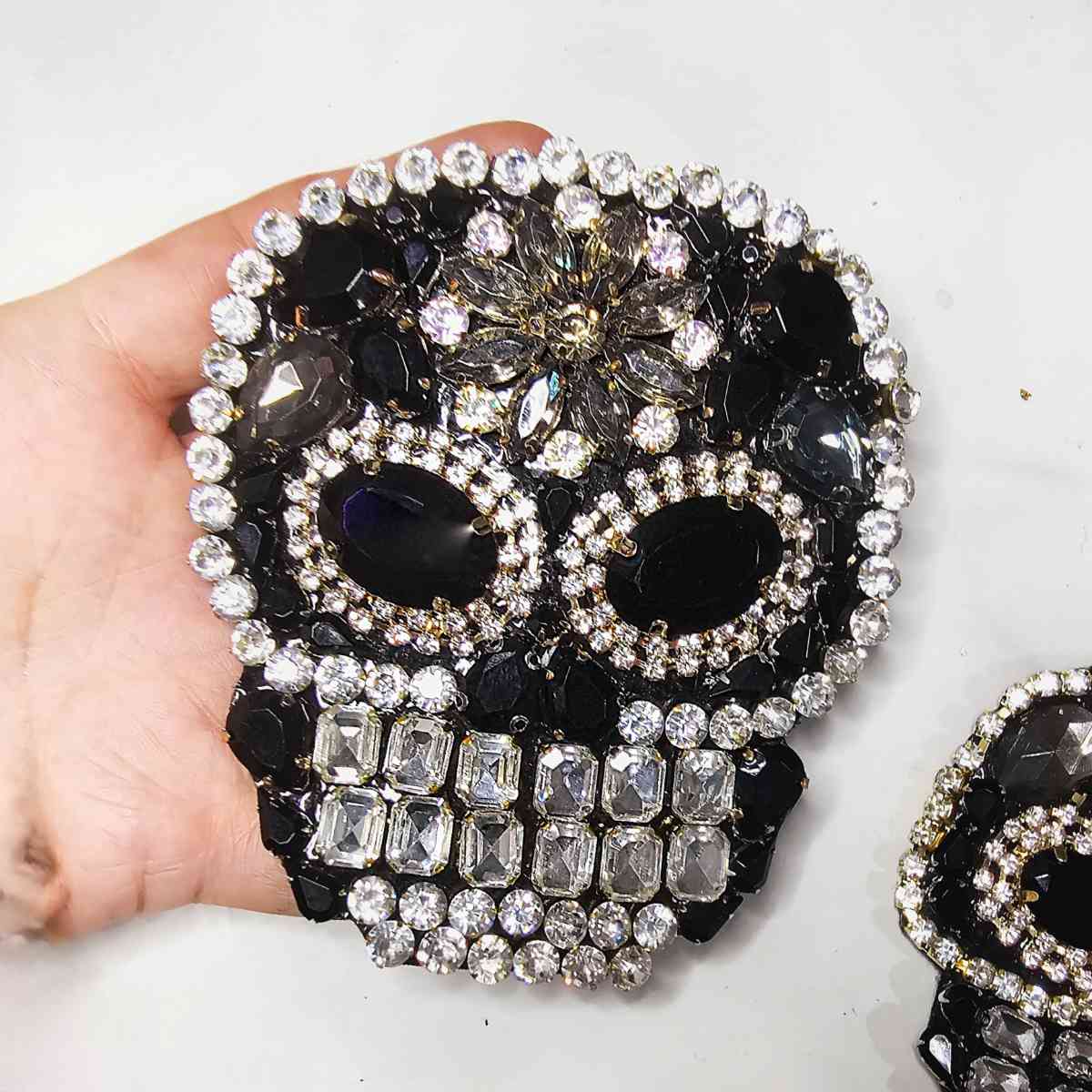 Prendedor Calavera cristales Catrina día de Muertos