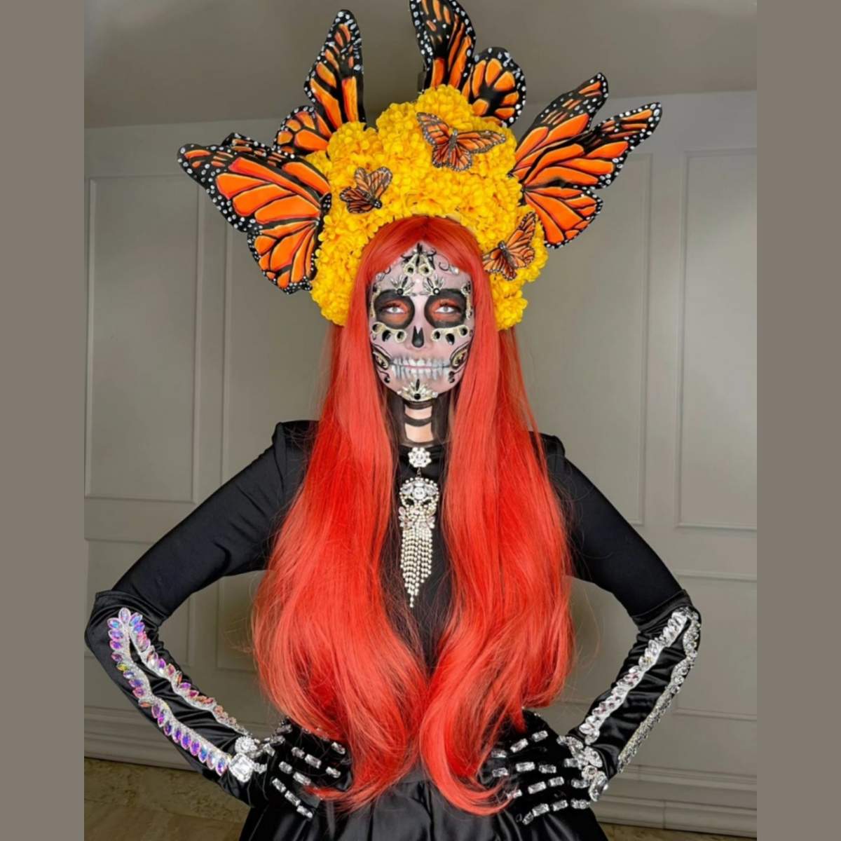 Apliques Rostro para Disfraz de Catrina