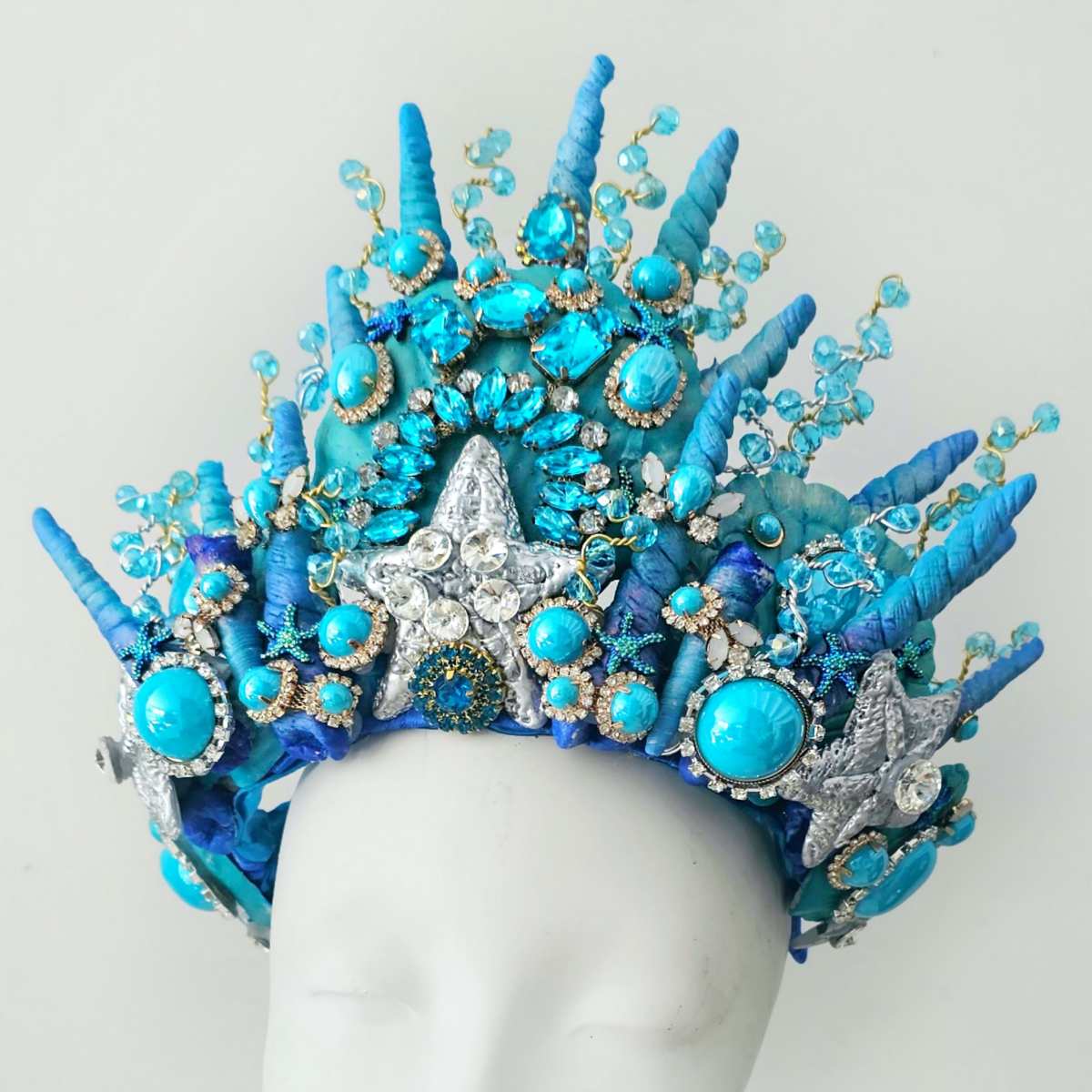 Corona Neptuno Conchas Carnaval Tocado Catrinas