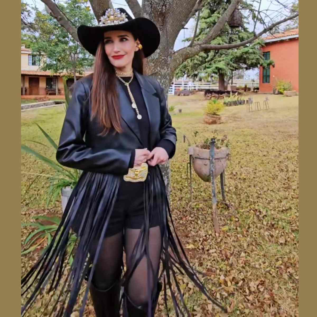 Cinturón Flecos Vaquero blanco