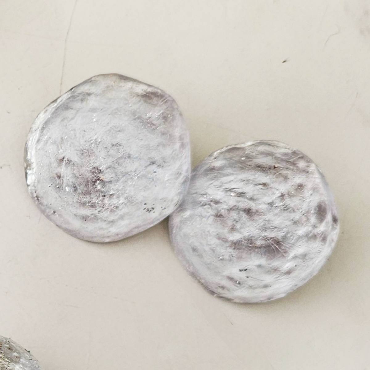Aretes Mina efecto Martillado Transparentes
