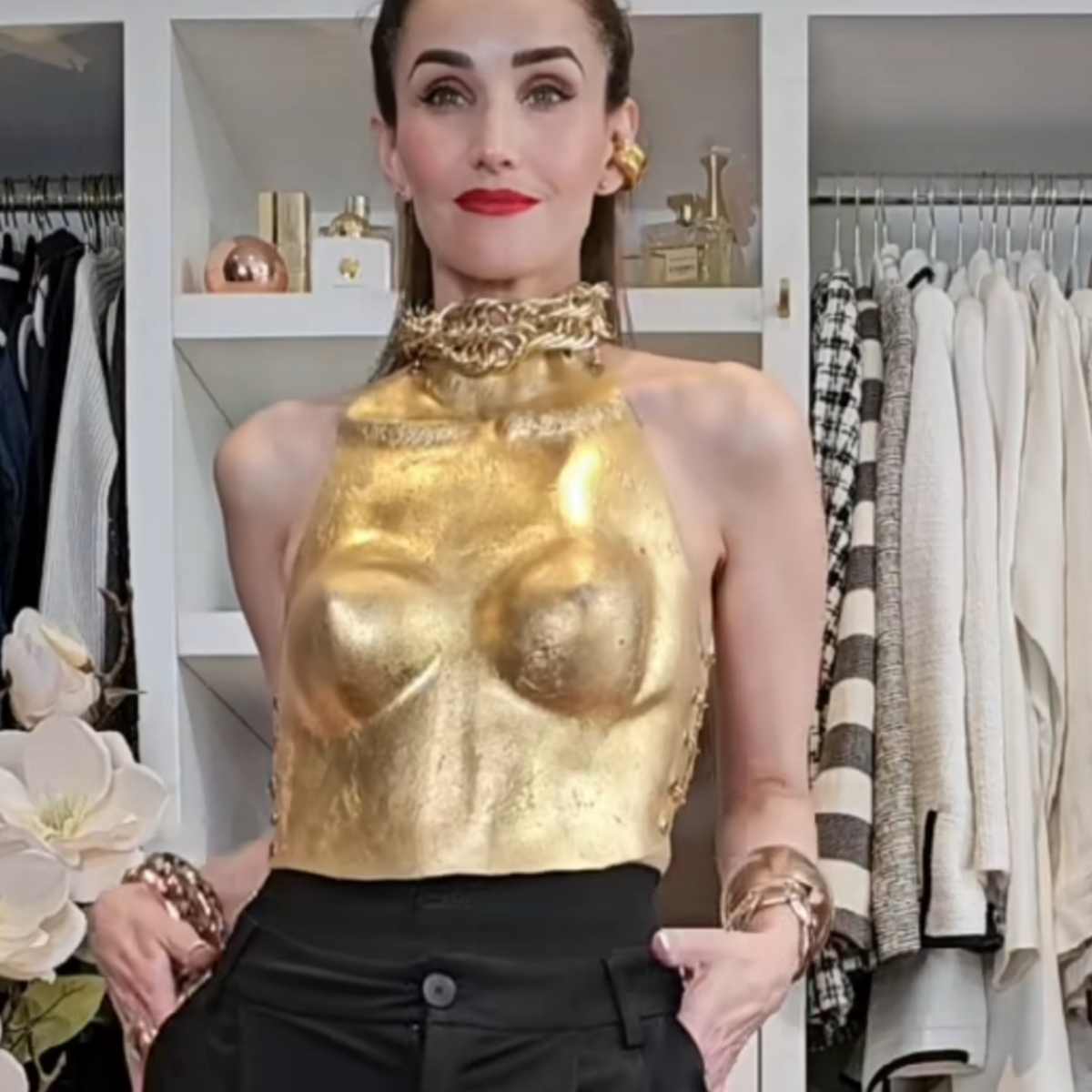 Pechera Flexible Atenea Oro 24k Peto
