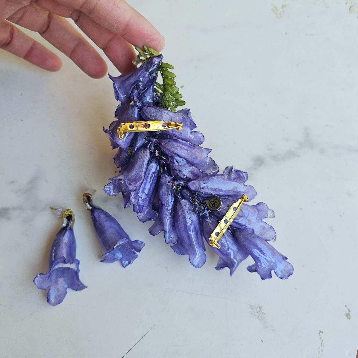 Aretes Jacaranda Real preservados