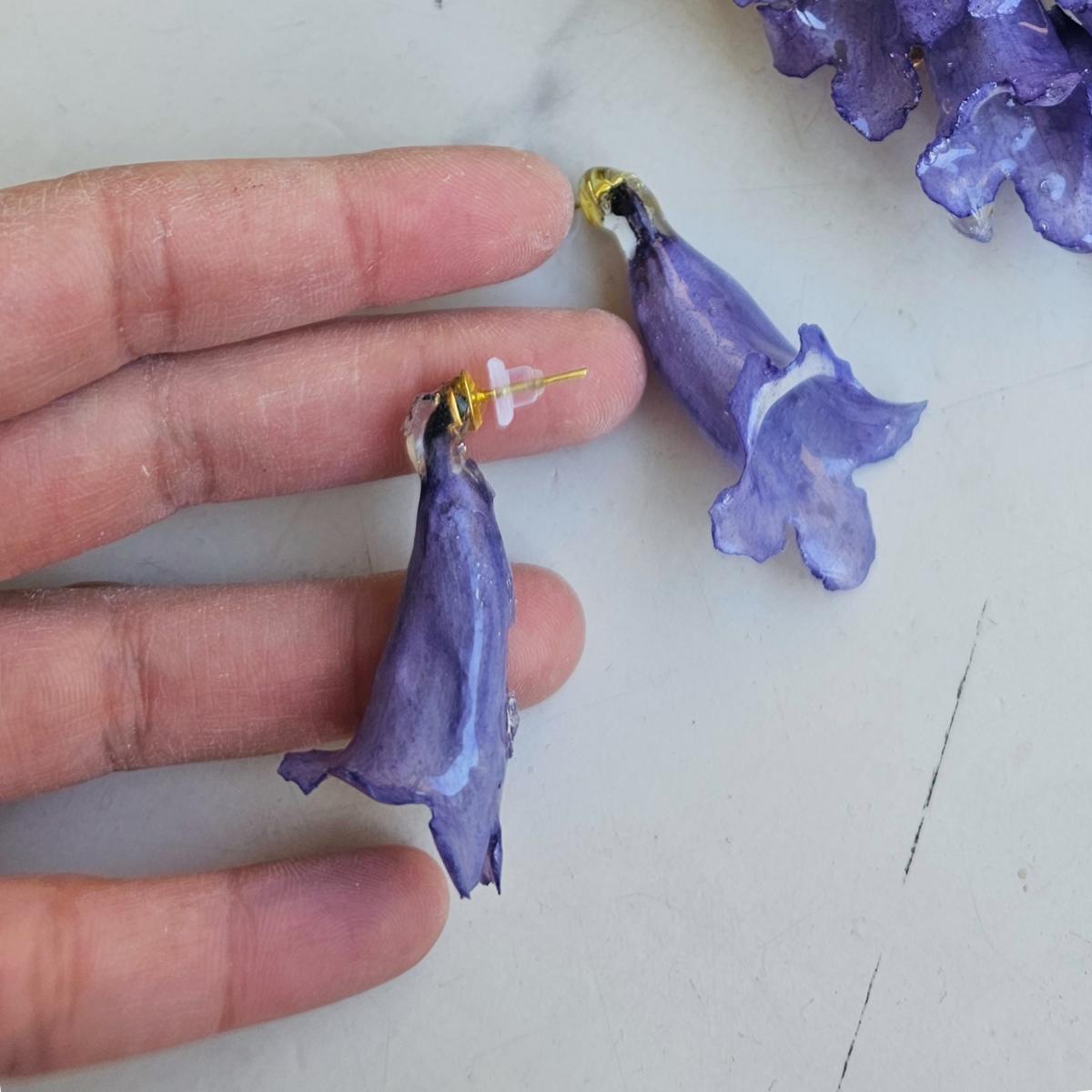 Aretes Jacaranda Real preservados