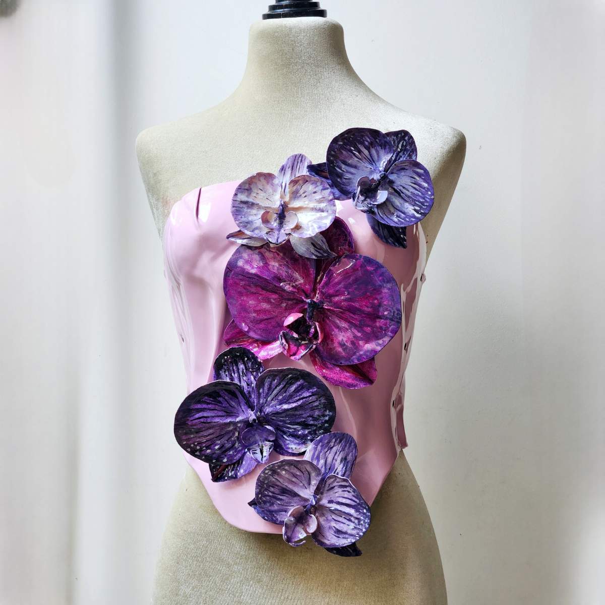 Peto Flora Orquídeas Pechera Rígido Corset