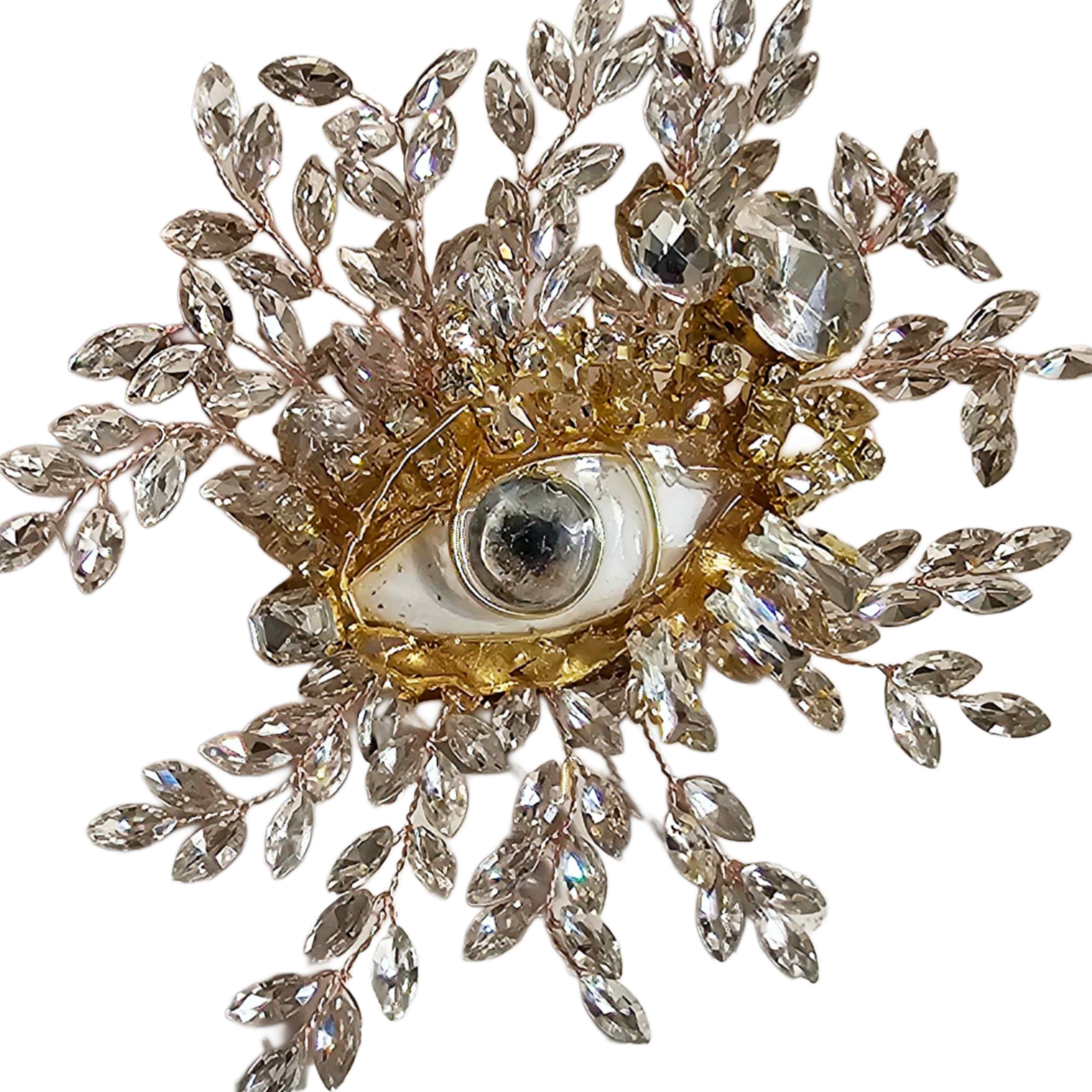 Prendedor Ojo cristales