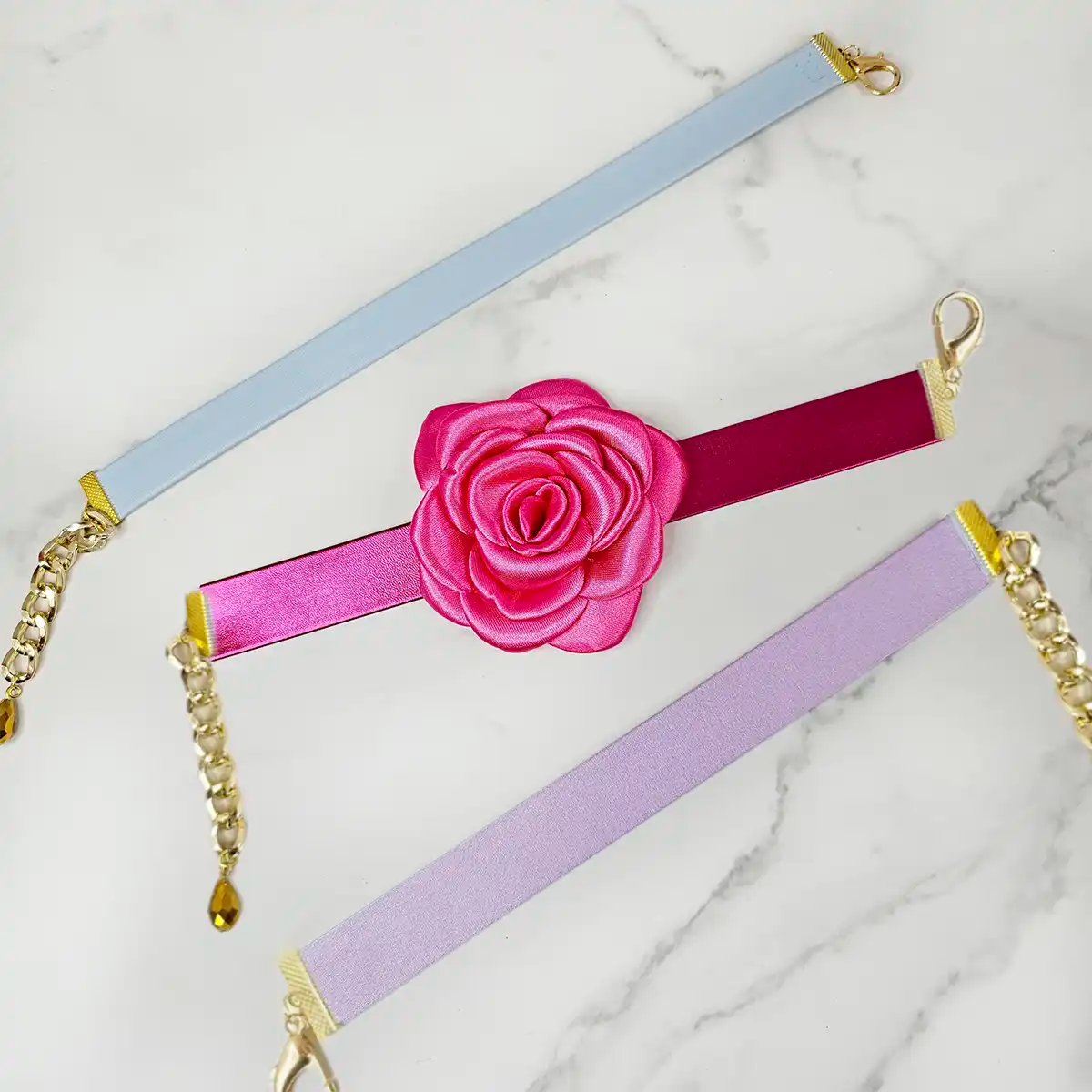 Choker con Flor Intercambiable