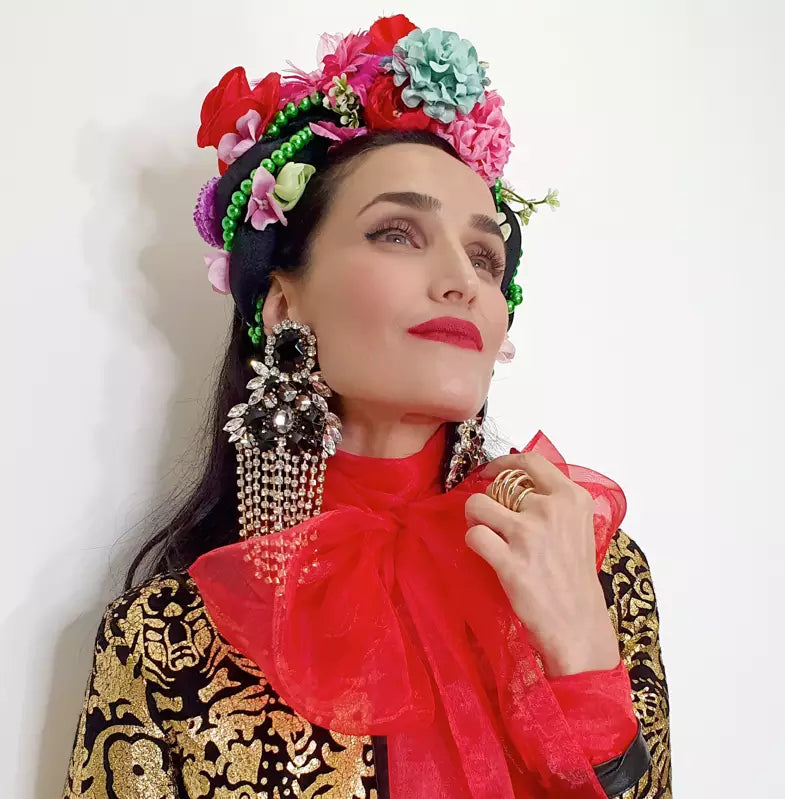 Corona Flores Frida Tocado Catrinas