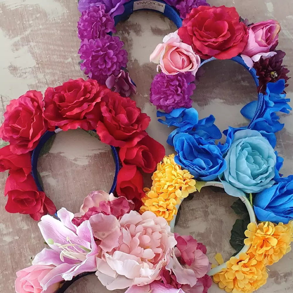 Corona Flores Sencilla Tocado Catrina